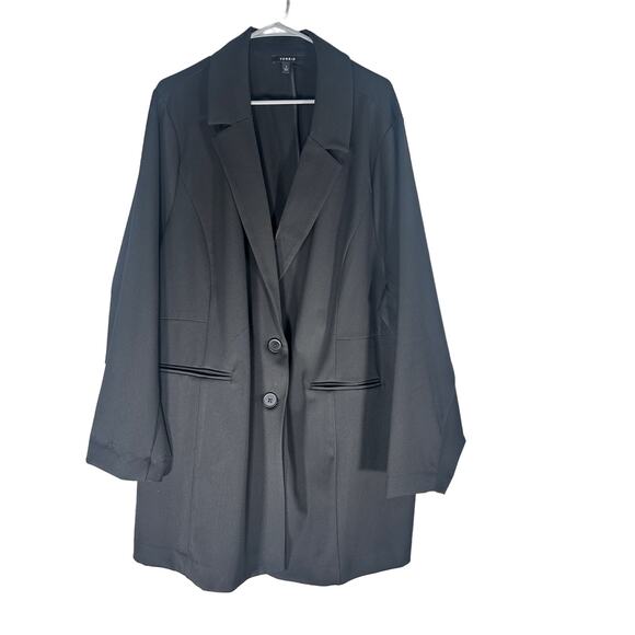 Torrid Studio Luxe Long Line Blazer • Black • Size 5X - Picture 2 of 10